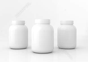 White medicine bottles