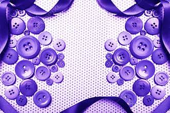 Purple buttons with ribbon background