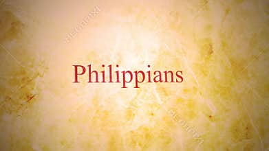 Books of the new testament in the bible series - Philippians
