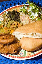 Typical tinidad food platter