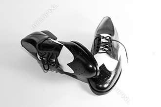 Men's Wingtip Black and White Shoes