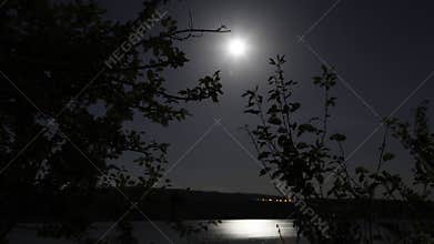 Moonlight Reflected in the Lake Astro Time Lapse