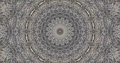 Monochrome gray mandala relaxing background video