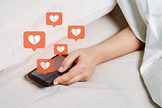 Social media dependency concept