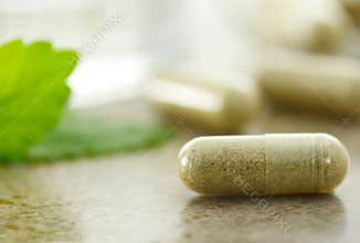 Herbal medicine in capsules