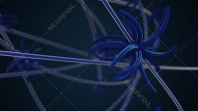 4k video of dendrite of an axon, slender projection of a nerve cell.