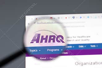 New York, USA - 15 February 2021: AHRQ website in browser with company logo, Illustrative Editorial