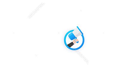 Top 10 - Top Ten colorful label on white background. Motion graphics.