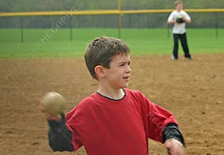 Boy Throwing Baseball