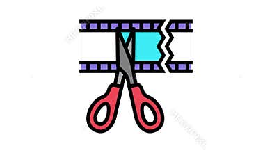 cropping video color icon animation