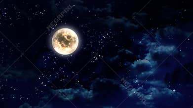 Moon in the night sky