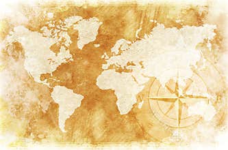 Rustic World Map
