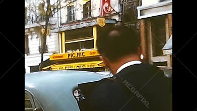 Historical street life and traffic paris