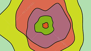 Abstract psychedelic cartoon shapes