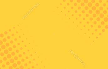 Yellow - orange halftone background . Digital gradient . Abstract backdrop with circles , point , dots . Dotted pattern .