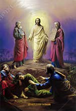 UKRAINE, ODESSA REGION, VILLAGE PETRODOLINSKOE â€“ JULY, 02, 2012: Orthodox icon of the Transfiguration of the Lord