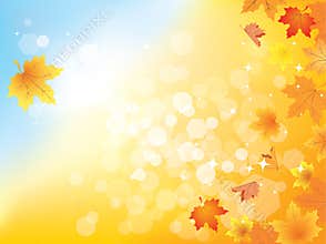 Autumn background with leaves / eps10