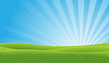 Green And Blue Landscape