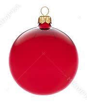 Isolated Red Christmas Ornament
