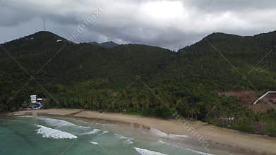 Philippine Paradise: Aerial Drone Views of Stunning Sunsets, Sunrises, and Tropical Beaches with Palm Trees
