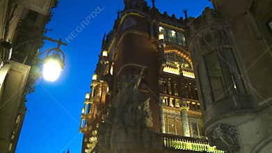 Very Luxurious Building with a Hanging Catalan Flag