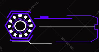 Futuristic lower third in the high resolution. Element of Hud interface.