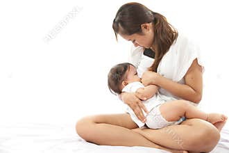 Mother is breast feeding