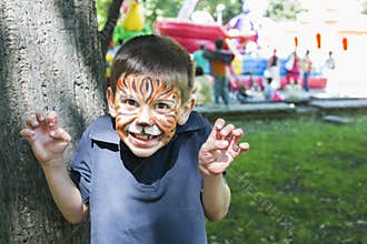 Child with painted face