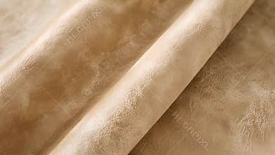 A gentle beige faux suede material featuring subtle imperfections for added texture