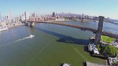 Vehicle traffic on Brooklyn Bridge across East