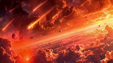 As comets streaked across the sky they added a mesmerizing harmony to the cosmic symphony