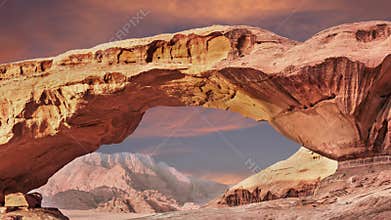 Bridge Rock in the Wadi Rum Desert