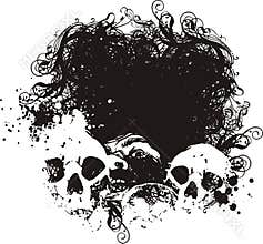 Scared skulls illustrations.