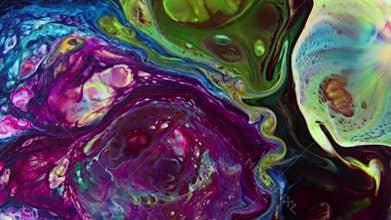 Slow Motion Macro Abstract Pattern Artistic Concept Color Surface Moving Surface Liquid Paint Splashing Art Design Texture