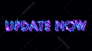 Update Now text cool illustration. Easy to put into any video.