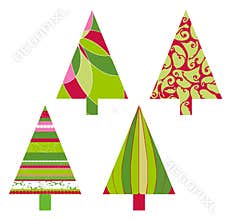 Christmas vector trees