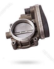 Car part engine throttle valve opened by the gas pedal to supply more air to the engine. Spare parts catalog for vehicles from the
