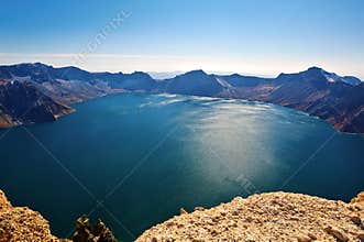 The Changbai mountain heaven pool scenery Jilin
