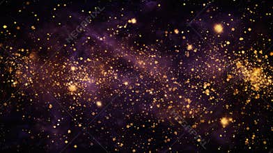 mesmerizing purple and gold stars