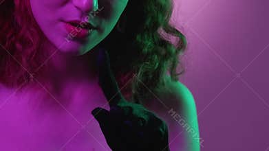 No gesture flirty woman charming refuse admirer