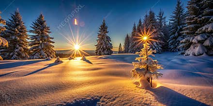 Winter Solstice Embracing Light and Shadow AI-Generated Content