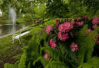 Spa park in Marianske Lazne Czech Republic