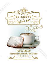 NOLA Collection Cafe au Lait and Beignets Background
