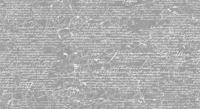 Gray Background with White Cursive Handwriting and Flourishes