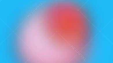 Abstract orange and purple gradient sphere on blue background, smooth energy flow, digital art