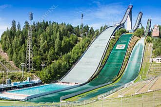 LAHTI, FINLAND - JUNE 21,2011: The symbol of the city, ski jump