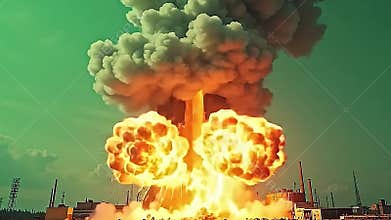 The inwardness meltdown compound and the reactor rampart burst toxic gasoline curl into the atmosphere, Generative AI