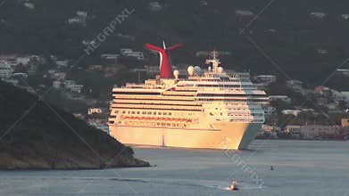 Carnival cruises liner departs St Thomas, USVI