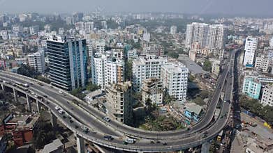 Skyline or cityscape of Chattogram City,Bangladesh.