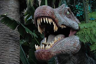 Dinosaurs open mouth